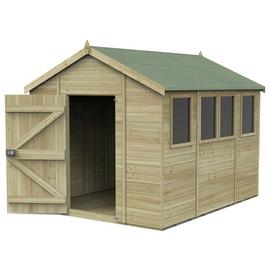 Forest Timberdale 4 Windows Apex Shed - 10 x 8ft