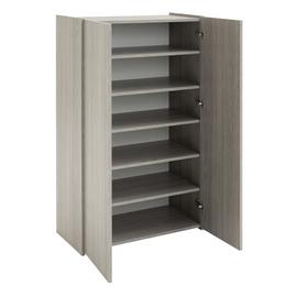 Argos Home Seville 2 Door Shoe Storage Cabinet - Grey & Oak