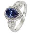 Revere Sterling Silver Cubic Zirconia Pear Halo Ring