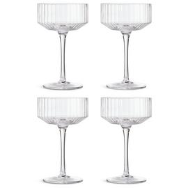 Habitat Wide Ribbed Set of 4 Champagne Coupe