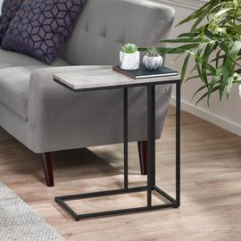 Julian Bowen Staten Side Table - Black & Grey