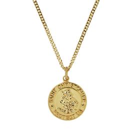 Revere Men's 9ct Gold Plated Silver St. Christopher Pendant