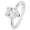 Revere Platinum Plated Silver 2.00ct Look CZ Pear Cut Ring