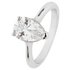 Revere Platinum Plated Silver 2.00ct Look CZ Pear Cut Ring