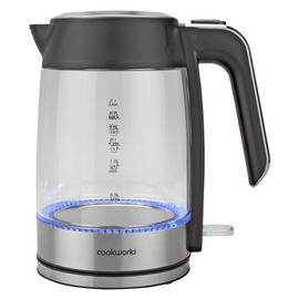 Cookworks Illuminating Kettle - Glass and Stainless Steel