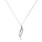 Revere 9ct White Gold Diamond Swirl Pendant 18 Inch Necklace