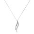 Revere 9ct White Gold Diamond Swirl Pendant 18 Inch Necklace