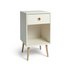 Softline 1 Drawer Bedside Chest - White