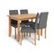 Argos Home Ashdon Solid Wood Dining Table & 4 Grey Chairs