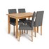 Argos Home Ashdon Solid Wood Dining Table & 4 Grey Chairs