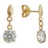 Revere 9ct Yellow Gold Cubic Zirconia Round Drop Earrings
