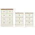 Argos Home Kensington 2Bedside & 3+2Drw Set-Ivory/Oak Veneer