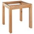 Collection Square Solid Wood & Glass End Table - Oak Effect
