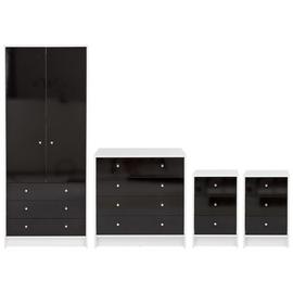 Argos Home Malibu Gloss 4 Piece 2 Door 3 Drawer Wardrobe Set