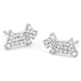 Radley Sterling Silver Stone Set Dog Stud Earrings
