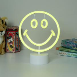 Searchlight Neon Effect Smiley Table Lamp - Yellow