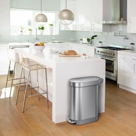 Simplehuman 45 Litre Slim Pedal Bin - Brushed