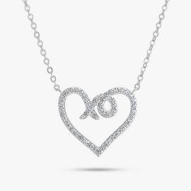 Revere Sterling Silver XO Heart Pendant Necklace