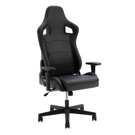 Argos Home Veda Faux Leather Office Gaming Chair - Black