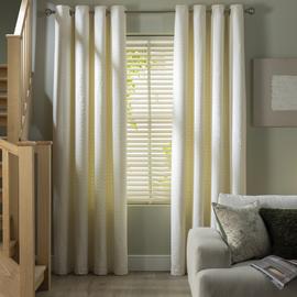 Habitat Boucle Plain Blackout Lined Eyelet Curtains - Cream