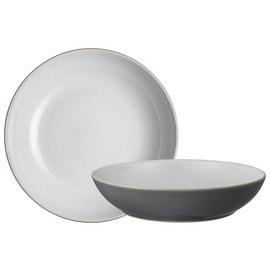 Denby 4 Piece Stoneware Pasta Bowls - Fossil Grey