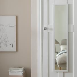 Home Essentials White Full Length Over the Door Mirror