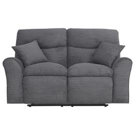 Argos Home Harry Fabric 2 Seater Recliner Sofa - Light Grey