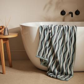 Habitat Retro Wave Geo Bath Sheet - Multicoloured