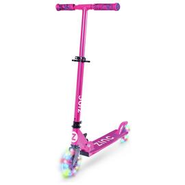 Zinc Identity Light Up Foldable 2 Wheel Scooter - Pink
