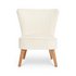 Argos Home Alana Velvet Shell Back Accent Chair - Natural