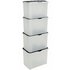 Argos Home 70 Lt Plastic Storage Box w/ Flip Lid - Set of 4