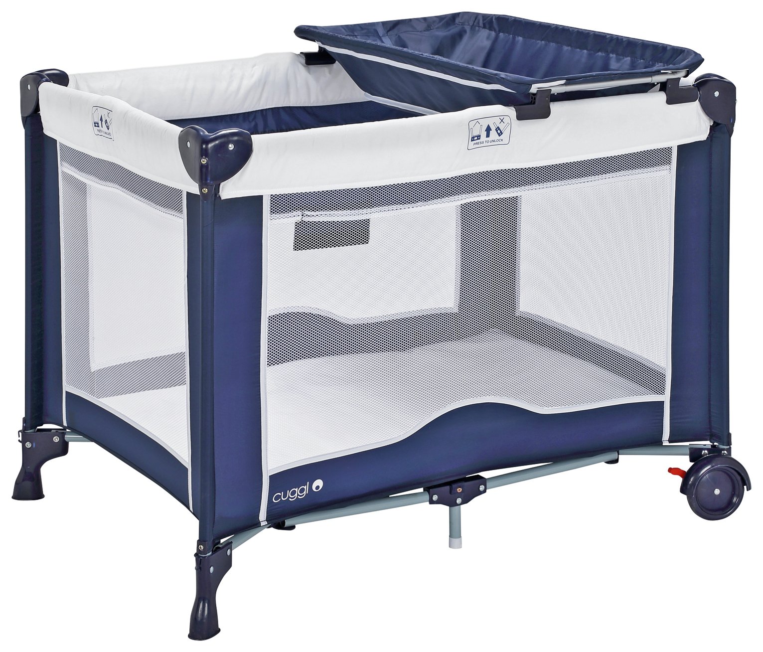 standard travel cot mattress size