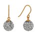 Revere 9ct Yellow Gold Crystal Glitter Ball Drop Earrings
