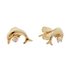 Miss Glitter 9ct Gold Kids' CZ Dolphin Stud Earrings