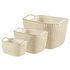 Curver Knit Set of 3 Storage Baskets - Cream