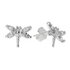 Revere Silver Cubic Zirconia Dragonfly Stud Earrings