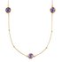 Revere 9ct Gold Amethyst Long 36inch Necklace