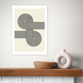 East End Prints Retro Wave Art Print