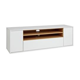 Argos Home Symmetrical TV Unit - White Gloss & Oak Effect