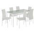 Hygena Lido Glass Dining Table & 6 Chairs - White
