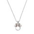 Disney Sterling Silver Minnie Mouse Pink Crystal Pendant
