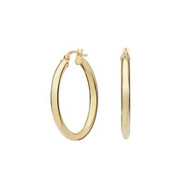 Revere 9ct Yellow Gold Plain Creole Hoop Earrings