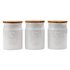 Argos Home Set of 3 White Heart Ceramic Storage Jars