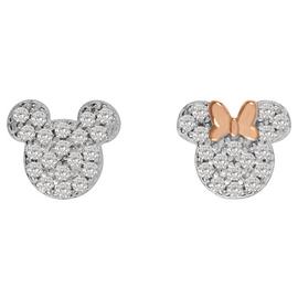Disney Mickey and Minnie Mouse Stone Set Stud Earrings