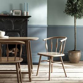 Habitat x Morris & Co. Canterbury Oak Dining Chair