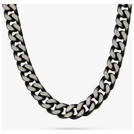 Revere Men's Antiqued Stainless Steel Curb Chain Necklace