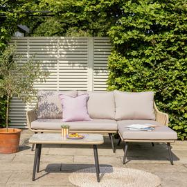 Habitat Malta 3 Seater Rattan Effect Garden Sofa Set