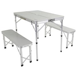 Regatta Folding Compact Picnic Table and 2 Bench Set