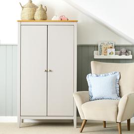 Cuggl Canterbury Nursery 2 Door Wardrobe - Grey