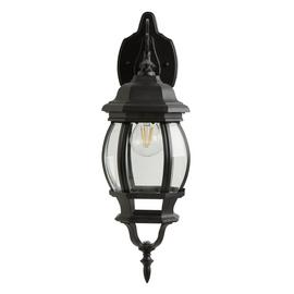 Pumpkin 8 Sided Black Outdoor LED Wall Lantern